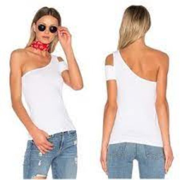 **HOST Pick** NWT Splendid Revolve White One Shoulder Top - Picture 1 of 8